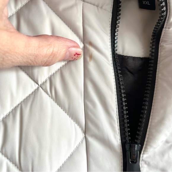 Andrew Marc Women's XXL Puffer Vest Gray Black Full Zip Mock Neck Quilted - Picture 5 of 7